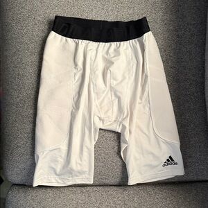 Adidas White and Black Sports Shorts